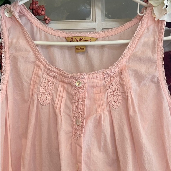 April Cornell Light Pink Sleeveless Camaloon, size L - Picture 2 of 9